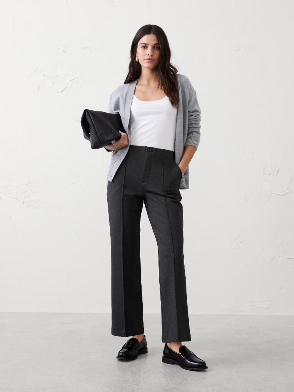 Straight High-Rise Ponte Pant